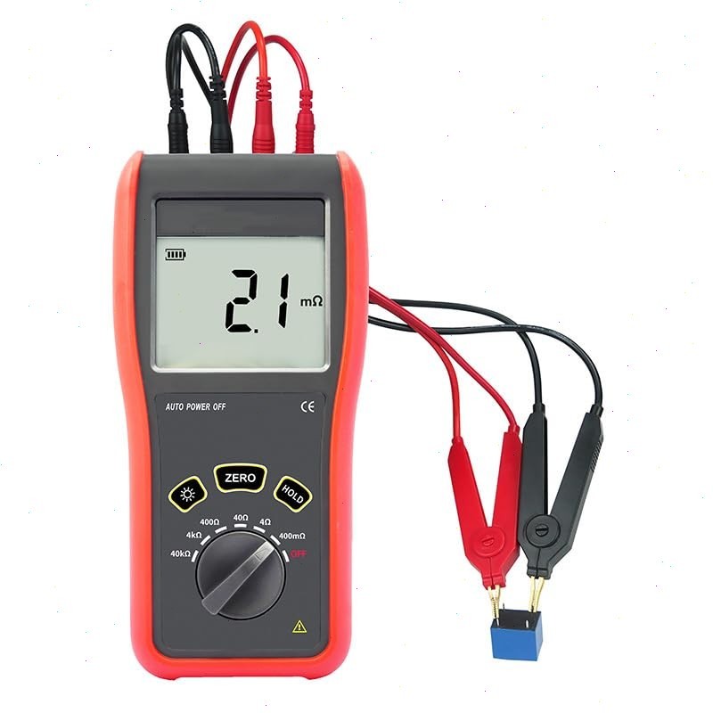 Micro Ohm Meter Ohmmeter with Range 0.1mΩ～40.0kΩ Operating Current 100mA