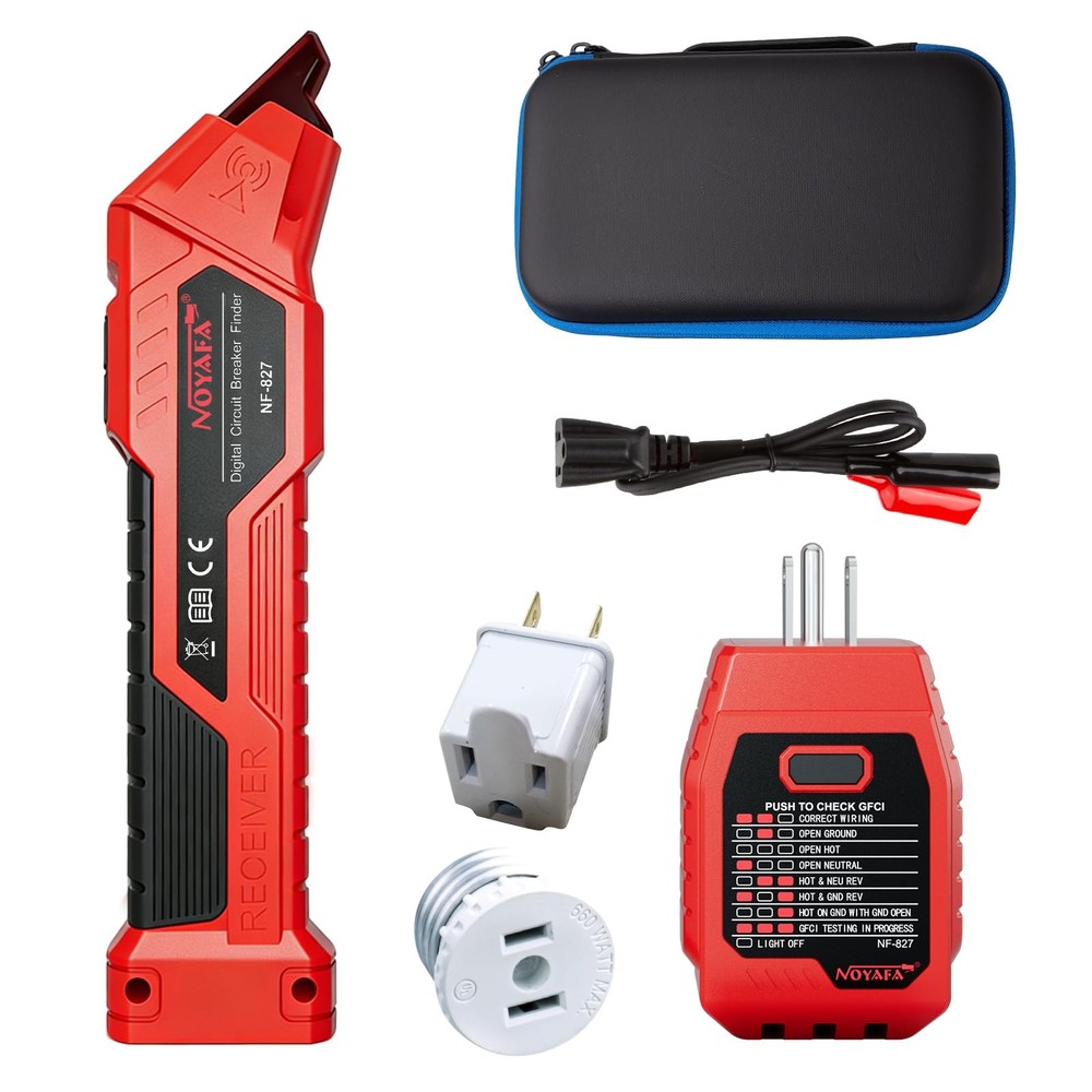 NF-827S Circuit Breaker Locator, GFCI Outlet Tester, Circuit Breaker Finder T…