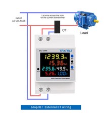 Tuya WiFi Smart Energy Meter 110V 220V 100A kWh Voltage Frequency AC Protector