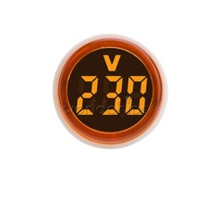 AC 220V 30mm Round LED Digital Voltmeter Indicator Voltage Gauge Meter 50~500V