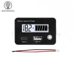 DC8-30V Lead-acid Li-ion Battery Capacity Level Voltage Indicator Tester Meter