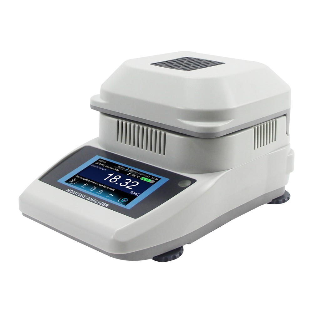 Lab Halogen Moisture Analyzer 0.01% Readability Touch Screen Moisture Balances