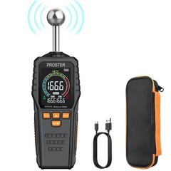Rechargeable Moisture Meter – Pinless Damp Meter for Walls with 2.4 inch Colo…