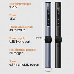 HS01 Portable Soldering Iron PD 65W with Adjustable Temperature and PID Control