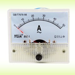85L1 Rectangle Current Measuring Gauge Analog Panel Meter AC 0-50A