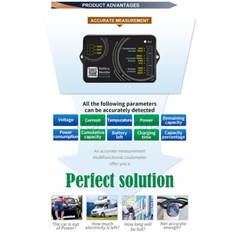 DC0-120V 100A 400A 600A Coulomb Meter High-precision Voltage Current Coulometer