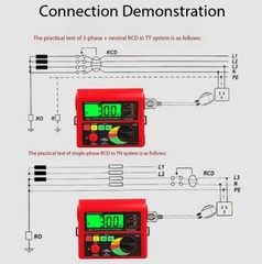 RCD Tester, Earth Leakage Circuit Breaker Tester, Circuit Earth Leakage Detector