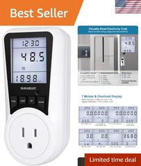 Watt Meter Plug-in Socket Power Meter Auto Cost Calculator Backlit