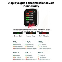 Portable WiFi Air Quality Monitor CO2 Temp & Humidity NDIR Sensor APP Control