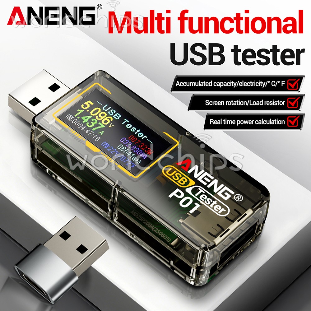 DC4-30V USB Tester Fast Charging Tester Volt Current Capacity Monitor Multimeter