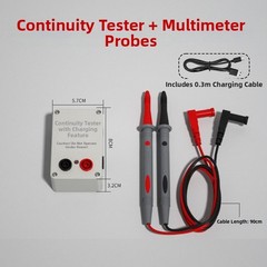 9V Continuity Tester with Buzzer and LED for Electronics Cable Verification