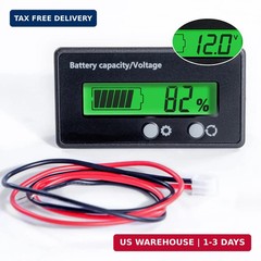 Battery Capacity Indicator Meter 12V-84V LCD Volt Gauge for Golf Cart RV
