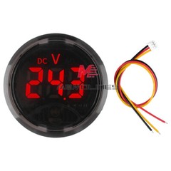 DC7-120/AC50~265V Round Voltmeter Digital LED Display panel Voltage Meter Tester
