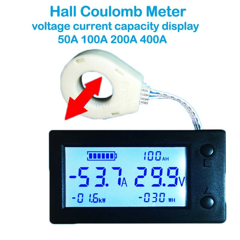 WLS-PVA050 Bluetooth STN LCD Hall Coulomb Meter Voltage Current Capacity Meter