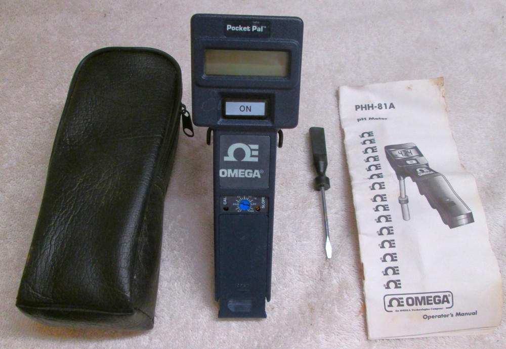 PORTABLE pH METER TESTER OMEGA PHH-81A SPA POOL GARDENING, TESTED! CALIBRATABLE!