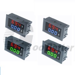5-Wire DC Voltmeter Ammeter Panel Mount Amp Meter Red-Green Red-Blue Digital LED