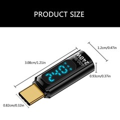 USB C Tester 240W 2 Pack with LED Digital Display for Power Monitoring