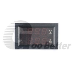 5-Wire DC Voltmeter Ammeter Panel Mount Amp Meter Red-Green Red-Blue Digital LED