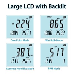 Dew Point Meter Measure PPM Dew Point Temp Ambient Temp Wet Bulb Temp Humidity