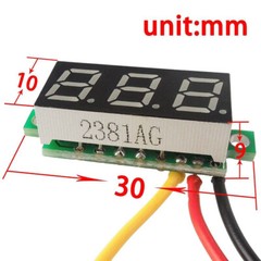 US 5Pcs Mini DC 0-100V 0.28″ 3-Digital 3-Wires Voltmeter LED Voltage Panel Meter