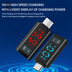 DC5-24V intelligent Digital Voltage Watt Power Meter Type-C PD100W Fast Charging