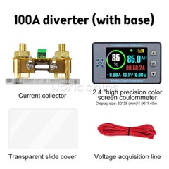 2.4 inch Bluetooth Voltage Current Capacity Meter Battery Coulometer DC 8-100V