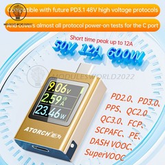 AT085C Multifunctional Type-C PD3.1 Charging Tester Voltage Current Power Meter