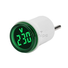 AC 220V 30mm Round LED Digital Voltmeter Indicator Voltage Gauge Meter 50~500V