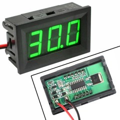 5Pcs Dc 5-120V Voltmeter Green Led Panel 3-Digital Display Volt Meter 2-Wire USA