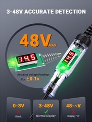 Heavy Duty Automotive Test Light Circuit Tester, 3-48V Digital Voltage Tester…