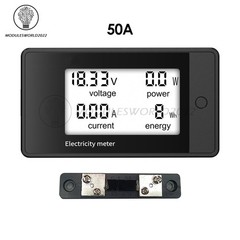 DC8-100V 50A LCD Digital Display Voltage Current Power Energy Electricity Meter
