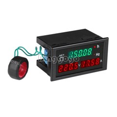 100A 45-65Hz AC 80V-300V Digital Panel Meter Voltmeter Frequency Volt Amp Meter