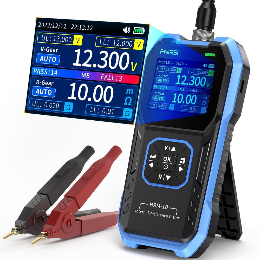 HRM-10 Voltage Internal Resistance Battery Tester，Battery Voltage Meter for Type