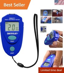 ALLOSUN Mini Paint Thickness Tester – Dual Unit for Cars & Metals, 0-2mm Range