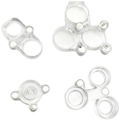 Flat lens dust cover clear for dual triple cameras magnetic 6G-17PM 4pc