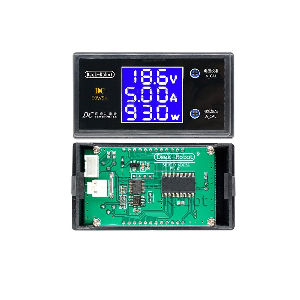 DC0-100V Voltmeter 10A LCD 3-digit Current 12V 24V 36V Power 1000W Volt Tester