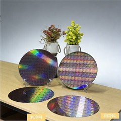 6 Inch Multicolor Silicon Wafer IC CPU Semiconductor Chip with Display Stand