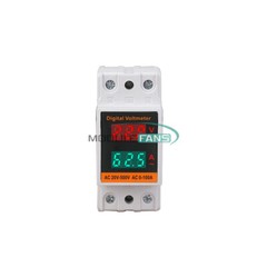 AC 50-500V 100A Din Rail Single-phase Digital Voltage LCD Voltage Current Meter-