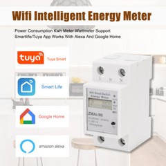Single Phase Din Rail WIFI Smart Energy Meter Power Meter timer 90-250V 50/60Hz