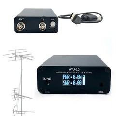 ATU10 Automatic Tuner 1.8-50MHz 15W QRP HF VHF Matching Unit Black