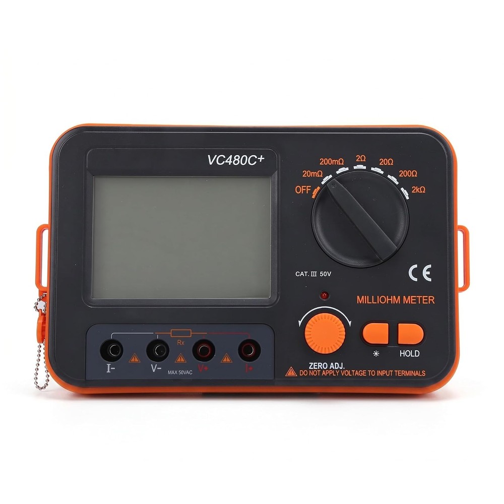 DC Low Resistance Tester 6 Gear 4 Wire Milliohmmeter