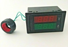 LED Dual Display AC 80V-300V 0-99.9A AC Voltmeter Ammeter Voltage Meter DL85