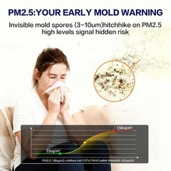 Digital Radon Detector LCD USB Battery 3 Year Life Radon Monitor