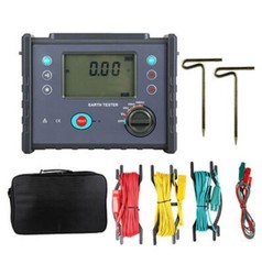 Ground Resistance Tester Digital Earth Resistance Meter Data Storage 500 Groups