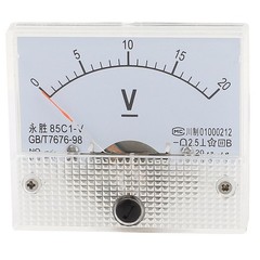 85C1-V Panel DC Volt Meter Analog Gauge Voltmeter 0-20V