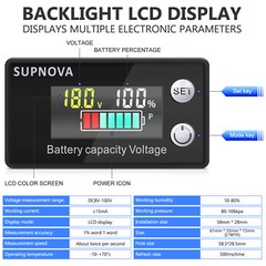 Battery Monitor12v 24v 36v 48v 60v 72v ,Car Golf cart Battery Indicator Meter US