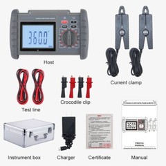 Double Clamp Phase VAmeter Voltammeter With Charging Function Jaw Size φ8mm
