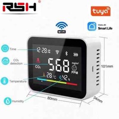 CO2 Carbon Dioxide Detector Tuya Air Quality Monitor Temperature Humidity Sensor
