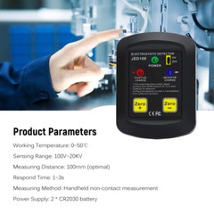 -size Electrostatic Detector Portable Electrostatic Tester 100V~20KV Z6G2