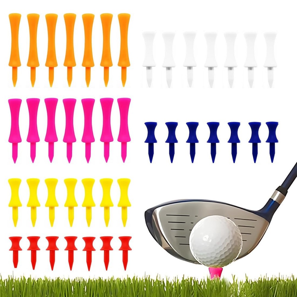 Golf Tees Plastic Golf Tees Tee Set for Driver Value 48 Piece Reusable…